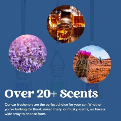 C&E Craft Co Hanging Car Air Freshener Diffuser 2 Pack, Long Lasting Fragrance Oil Car Freshener, Glass Bottle Auto Air Freshener, Made in USA (Midnight Ice) - Image 5