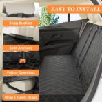 Simple Trending Dog Car Seat Cover, Back Seat Pet Bed Mat Protector Waterproof Bench Car Seat Cover, Nonslip Pet Car Bed Dog Hammock for Car, SUV, Truck - Image 4