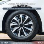 15 inch Hubcaps Set of 4 for Iron Rim, Wheel Cover Car Hub Caps Wheel Rim Cover ABS Plastic Replacement Hubcap Accessories for Car - Image 6