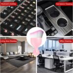 Ziciner Car Detailing Brush, Curved Soft Bristles Auto Removal Dust Collectors, Universal Vehicle Dashboard, Air Conditioner Vents etc Interior Cleaning Tool Accessory (Pink/Pink) - Image 5