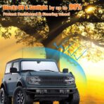 TOPINSTALL Foldable Windshield Sunshade Compatible with Ford Bronco 2/4-Door 2021-2026, Front Window Sun Protector with Storage Pouch Thicker Reflective Polyeste (Not for Sport Model) - Image 4