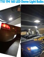 T10 194 168 LED Dome Light Bulbs, 300lm 6000K White Super Bright 2825 W5W LED Interior Bulbs, 3w AC/DC12V-24V T10 Wedge for RV Car Dome Map Door Courtesy Trunk License Plate Light, Non-Dimmable, 2pcs - Image 6