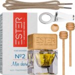 Car Luxury Perfume - Mademoiselle - Air Freshener - №2 Miss Charm: For Women - 1Fl Oz Luxury Essential Oil Diffuser with Sticks - Strong and Long-Lasting Scent