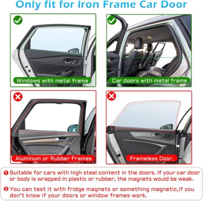 Car Window Shades, 2 Packs Magnetic car Sun Shade for Baby, Double Layers Magnetic Colourful Space Pattern for Full Covers/Half Shade Options, Window Curtains for Heat/UV Protection Sun Block Covers - Image 7