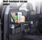 Car Backseat Organizer with Foldable Table Tray,Car Seat Back Protector with Touch Screen Phone Holder,Premium PU Leather Material,Compatible with Suitable for Most Car Travel Accessories - Image 3