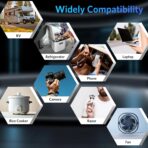 400W Car Power Inverter PD 30W Fast Charging,Vansoet DC 12V to AC 110V Car Inverter Aluminum Housing,USB C PD30W and USB-A QC 18W Port - Dual AC Plug Adapter Outlet for Vehicles,Laptop,Phones,Camera - Image 7