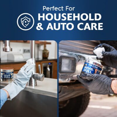 Eagle One Nevr Dull All Metal Wadding Polish, Chrome and Metal Cleaner for Cars, Kitchens, Bathrooms, Easy Tear Pads for Stainless Steel, Brass, Copper, Aluminum, 5 oz Tin - Image 2