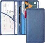 CoBak Car Registration and Insurance Holder - Vehicle Glove Box Car Organizer,Auto Truck Comparment Accessories Case with Magnetic Closure for Driver License,Cards, Carbon Blue