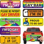 Funny Bumper Stickers Gay Pride Magnets Car Prank Stickers Magnetic LGBTQ Car Stickers for Vehicles and Trucks or Fridge Magnet