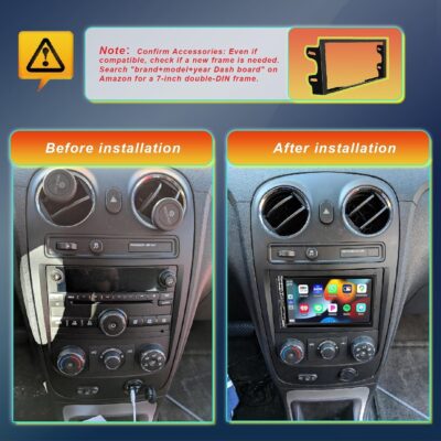 7 Inch Car Stereo with Wireless Apple CarPlay,Double Din Car Radio Androdi Auto,Bluetooth 5.2,IPS 1024 * 600 Display,FM Radio, Backup Camera,Online Navigation,178 * 100mm,Car Audio Receivers - Image 8