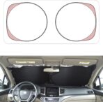 Patented Automotive Windshield Sun Shades for Trucks SUV Minivan Crossover Foldable Front Window Sunshades (D3)