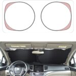 Patented Automotive Windshield Sun Shades for Trucks SUV Minivan Crossover Foldable Front Window Sunshades (D3)