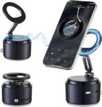 Car Phone Holder for Magsafe with Wireless Bluetooth Speaker, Cell Phone Stand HD Surround Sound Perfect for Home and Outdoors with Bluetooths Speakers for Desk Compatible with iPhone/Samsung Galaxy