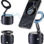 Car Phone Holder for Magsafe with Wireless Bluetooth Speaker, Cell Phone Stand HD Surround Sound Perfect for Home and Outdoors with Bluetooths Speakers for Desk Compatible with iPhone/Samsung Galaxy