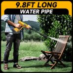 Cordless Portable car Washer for Dewalt 20V Battery Portable Handheld Car Washer with 6-in-1 Nozzle Foam Cannon for Car Floor Fence Wall Cleaning (Battery Not Included) - Image 5