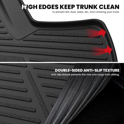 LASFIT Trunk Mat for Honda Civic Sedan 2022-2026 & Civic Sedan Hybrid 2025-2026, All Weather TPE Custom Fit Trunk Liner Trunk Tray Cargo Mat Cargo Liner Cargo Tray (Not for Hatchback/Type-R) - Image 3