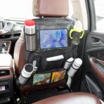 2 Pack Car Organizer Backseat, Car Back Seat Organizer Protector with 12 Storage Pockets, Waterproof Back of Seat Car Storage Organizer Kick Mats for Kids Baby - Image 2