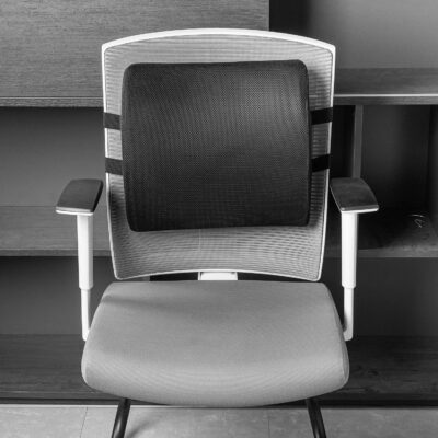 Amazon Basics Rectangular Memory Foam Back Support Cushion for Office Chairs, Non-Slip Base for Long Sitting, Black - Image 5