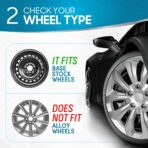 BDK Hubcaps Wheel Covers for Nissan Altima 16 Inch Hubcaps Set of 4, Snap-on Direct OEM Replacement for Nissan Altima Hubcaps 16 Inch Wheel Covers Impact-Resistant High Durability (Full Set of 4) - Image 6