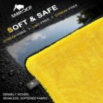 SMINDER 1400 GSM Car Drying Towels Car Detailing– XXL Microfiber Towels for Cars, Trucks (48" x 24"), Ultra-Absorbent, Streak-Free, Scratch-Free, No Water Spots, Double-Twist Pile & Edgeless Design - Image 5