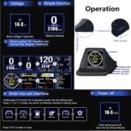 Geloo Car HUD Head Up Display, OBD2 HUD Display with OBDII GPS Dual System OBD2 Speedometer Gauge 8 Modes Multifunction Gauge Dashboard Display Smart Gauge can Installed Dashboard or A-Pillar Trim - Image 4