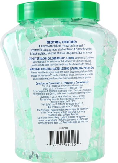 Clorox Fraganzia Crystal Beads Air Freshener, Long Lasting Room Deodorizer and Odor Eliminator Gel Beads to Freshen Home, Car, or Office, White Lily Bloom Scent, 12 Fl Oz - Image 6