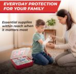 M2 BASICS Professional 350 Piece First Aid Kit, Wall Mountable Dual Layer Hard Case for Business, Home, Car, Vehicle & Work - Image 5