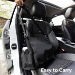 LUCMO Car Seat Organizer with Tablet and Laptop Compartment, Multiple Pockets Truck Front Seat and Backseat Organizer, Portable Large Capacity Office Bag with Adjustable Strap and Hardened Buckles - Image 6