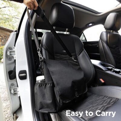 LUCMO Car Seat Organizer with Tablet and Laptop Compartment, Multiple Pockets Truck Front Seat and Backseat Organizer, Portable Large Capacity Office Bag with Adjustable Strap and Hardened Buckles - Image 6