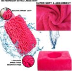 AUTODECO 22Pcs Car Wash Cleaning Tools Kit Car Detailing Set with Canvas Bag Pink Collapsible Bucket Wash Mitt Sponge Towels Tire Brush Window Scraper Duster Complete Interior Car Care Kit - Image 3
