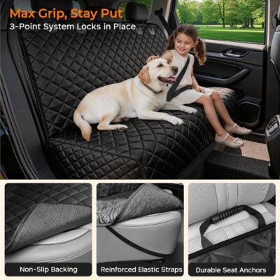 URPOWER Dog Car Seat Cover for Back Seat - Waterproof Car Seat Protector for Child Carseat & Pets, Nonslip Car Seat Covers for Cars, SUVs & Small Trucks - Image 4