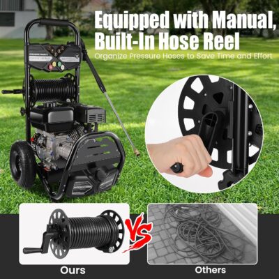4200PSI Gas Pressure Washer 4.0GPM Gas Power Washer 212CC Gas Powered Washing Machine Commercial High Pressure Washer with 32ft Hose&5 Nozzles for Patio Garden Yard Vehicle,EPA/CARB/ETL - Image 5