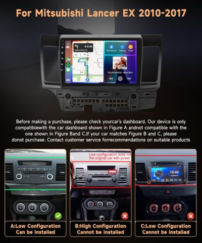 8Core 6G+128G 10.1 Inch Car Stereo Car Radio for Mitsubishi Lancer 2008-2017, Rimoody Android 13 Carplay Android auto GPS WiFi Touchscreen BT/FM/RDS DSP-36 Mirror Link AHD Backup Camera - Image 2