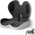 Ergonomic Seat Cushion,Office Chair Cushion with Lumbar Support Pillow,Car Orthopedic Seat Cushions,Designed for Sciatica,Tailbone,Back Pain Relief,for Office,Car,Truck,Home,Desk Chair