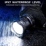 AKNEAR Rechargeable LED Headlamp Super Bright, 99000 High Lumens Head Lamp Zoomable, 25Dys+ Runtime & 12 Mode & Lightweight Comfort & 125° Adjustable IPX-7 Waterproof Head Light for Outdoor,Hardhat - Image 6