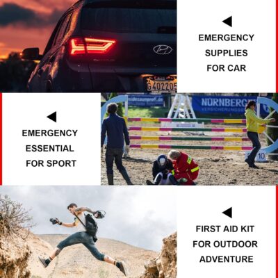 Travel-First Aid-Kit Car-Home 300PCS Survival-Kit Outdoor-Adventure - Small Portable Red Emergency Essential Sets Office Hiking Camping Business Public Must Have First Aid Gear Equipment 1st Aid - Image 6