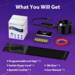 2026 Upgrade Custom LED Sign for Car, DIY LED Eye for Car Windows, Flexible Programmable U-BER Sign Bluetooth App & Remote Control Custom Text Messages Huge Bright Advertising Signs (7'' x 3'') - Image 8