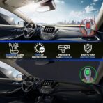 MORNYRAY Car Windshield Sun Shade，Reflector Sunshade Offers Ultimate Protection for Car Interior，Cool Reflective Sun Blocker，Foldable Car Interior Accessories (Black, Medium),(64x32 inches) - Image 3