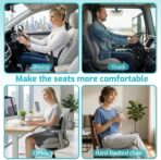 Ergonomic Seat Cushion,Office Chair Cushion with Lumbar Support Pillow,Car Orthopedic Seat Cushions,Designed for Sciatica,Tailbone,Back Pain Relief,for Office,Car,Truck,Home,Desk Chair - Image 9