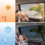 ZATOOTO Car Side Window Sun Shade 4 Pack, Window Shades for Baby Magnetic Mesh Sun Shade Protection from Heat and UV for Sleeping, Camping, Breastfeeding - Image 6