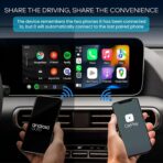 Wireless CarPlay & Android Auto Adapter – 2026 Circle Edition | Converts Wired to Wireless, Plug & Play Dongle, Fast Auto-Connect for iPhone iOS 10+ & Android 11+ - Image 6