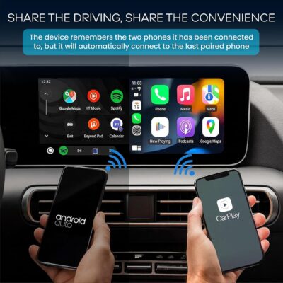 Wireless CarPlay & Android Auto Adapter – 2026 Circle Edition | Converts Wired to Wireless, Plug & Play Dongle, Fast Auto-Connect for iPhone iOS 10+ & Android 11+ - Image 6