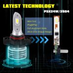 Alla Lighting 5200 Lumens 12278 PSX26W CANBus LED Bulbs, 6500K Xenon White Fog Lights H28W 12278 C1 12V Replacement Xtreme Super Bright Upgrade - Image 4