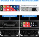 Wireless Single Din CarPlay Stereo: 6.5 Inch Wireless Android Auto Touchscreen Radio for Car - Bluetooth Incell Display 300W 4.2 CHN 2 Subwoofer Outputs USB Type-C Fast Charge SWC - Image 7