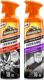 Armor All Wheel and Tire Cleaner, Extreme Shield + Ceramic Wheel Cleaner and Tire Shine Spray Combo Pack
