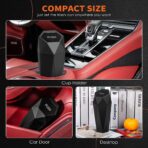 HOTOR Car Trash Can with Lid - 1 Pack, Mini Essential Car Accessories for Interior, Leakproof Car Garbage Can with 15 Attached Trash Bags, Multipurpose Car Organizers and Storage,Black - Image 3