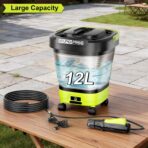 Portable Cordless Pressure Washer with Foldable 12L Water Tank, 4-in-1 Nozzles, Long-Lasting Battery, Perfect for RV, Camping Gear, Car Detailing and Pet Friendly Cleaning - Image 7