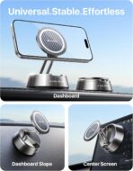 andobil 2026 Upgrade for Magsafe Car Mount [Strongest Suction & Magnet] Vacuum Magnetic Phone Holder for Car 360° Adjustable Car Cell Phone Holder Mount for iPhone 17 Pro Max 16/15/14/13/12 - Image 2