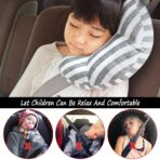 Car Seat Travel Pillow Neck Support Cushion Pad for Kids, WenMei Super Soft Headrest Shoulder Pad in Car, Universal Safety Belt Sleeping Pillow for Children Adults, Compatible with All Cars (Gray) - Image 6