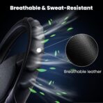 Carbon Fiber D Shaped Steering Wheel Cover – Universal 15 Inch (14.5-15″) Flat Bottom Steering Wheel Cover – Non Slip Leather Grip with Gel Comfort Padding – Sporty Design for Cars, SUVs & Trucks - Image 4